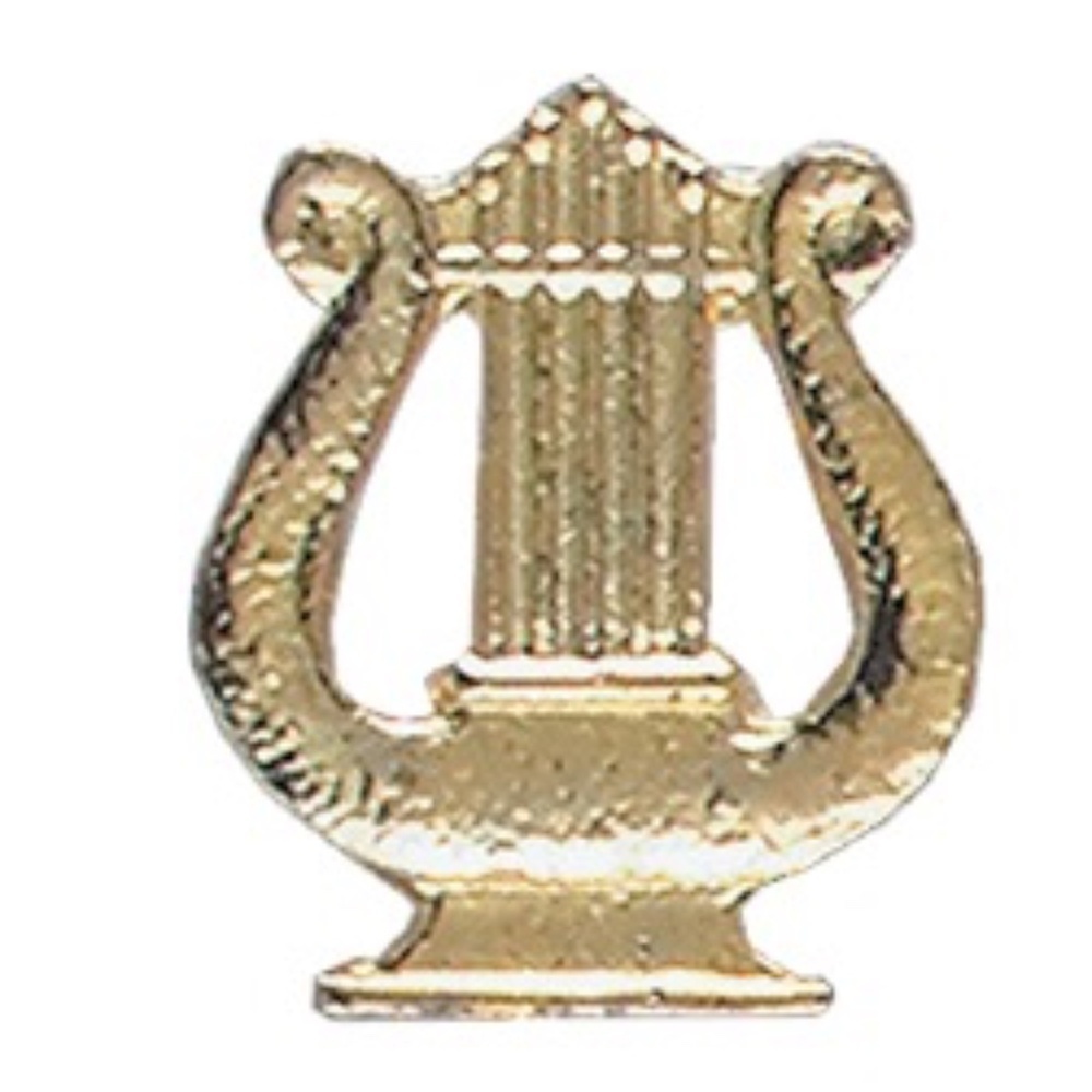 Lyre-Plain‎ Metal Insert, Gold